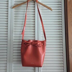 Mansur Gavriel Coral Orange Bucket Bag Purse